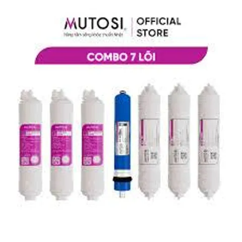 Bộ 7 Lõi Đúc MUTOSI Chính Hãng - Bộ Lõi Lọc Nước Thay Thế Cho Máy Lọc MP-370U - Bảo Vệ Sức Khỏe Gia Đình