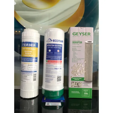Bộ 3 Lõi Lọc Nước Geyser Ecotar 4 - Lọc Sạch Vi Rút & Vi Khuẩn - Hàng Chính Hãng LB Nga - Thay Thế Dễ Dàng