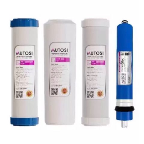 Bộ 4 Lõi Lọc Nước MUTOSI 1234 - Chính Hãng, Lọc Sạch Vi Khuẩn, Virus, Tạp Chất - Giải Pháp Nước Uống An Toàn