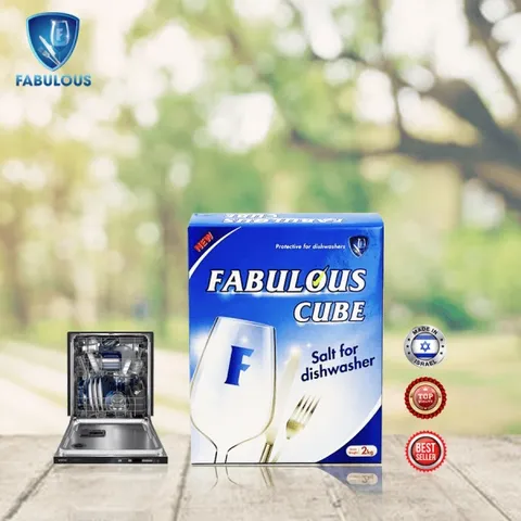 Hộp 2KG Muối Cho Máy Rửa Bát Fabulous Cube , sản phẩm nhập khẩu chính hãng