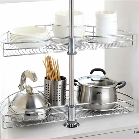 Mâm Xoay Inox 2 Tầng Eurogold 180º TR180C - Đồ Gia Dụng Nhà Bếp Chất Lượng Cao, Thiết Kế Thông Minh