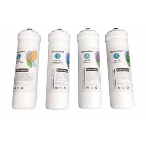 Bộ 4 Lõi Lọc Nước MISSUCHEN 1234 Chính Hãng - Lọc Được Vi Khuẩn, Kim Loại Nặng và Tạp Chất Cho Nguồn Nước Sạch Ẩm Thực An Toàn