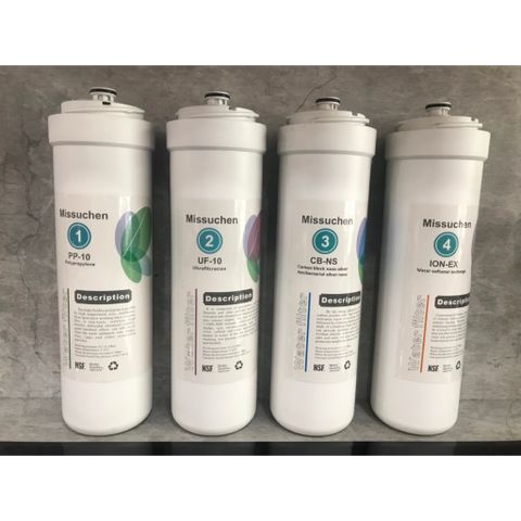 Bộ 4 Lõi Lọc Nước MISSUCHEN 1234 Chính Hãng - Lọc Được Vi Khuẩn, Kim Loại Nặng và Tạp Chất Cho Nguồn Nước Sạch Ẩm Thực An Toàn