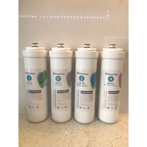 Bộ 4 Lõi Lọc Nước MISSUCHEN 1234 Chính Hãng - Lọc Được Vi Khuẩn, Kim Loại Nặng và Tạp Chất Cho Nguồn Nước Sạch Ẩm Thực An Toàn