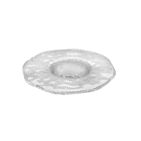 Đĩa IVV Diamante’ Piatto Trắng 21cm - Đĩa Thủy Tinh Sang Trọng, Thiết Kế Hiện Đại, Phù Hợp Bữa Tiệc và Gia Đình