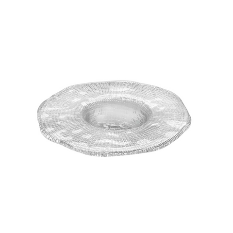 Đĩa IVV Diamante’ Piatto Trắng 21cm - Đĩa Thủy Tinh Sang Trọng, Thiết Kế Hiện Đại, Phù Hợp Bữa Tiệc và Gia Đình