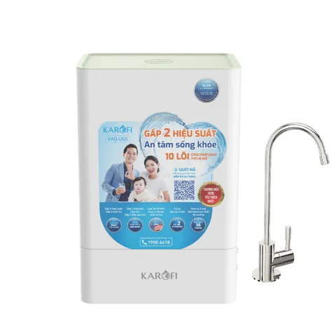 Máy Lọc Nước RO Karofi KAQ-U65 - 10 Lõi Lọc Công Nghệ Smax, Nước Uống Tinh Khiết Chuẩn QCVN 6-1/2010/BYT, Hàng Chính Hãng
