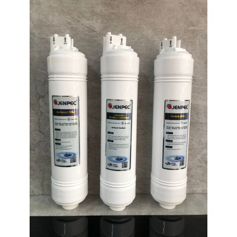 Bộ 3 Lõi Lọc Đúc 123 JENPEC - Thay Thế Cho Máy Lọc Jenpec Model A5000 - Hàng Chính Hãng, Tinh Khiết Nước Sạch