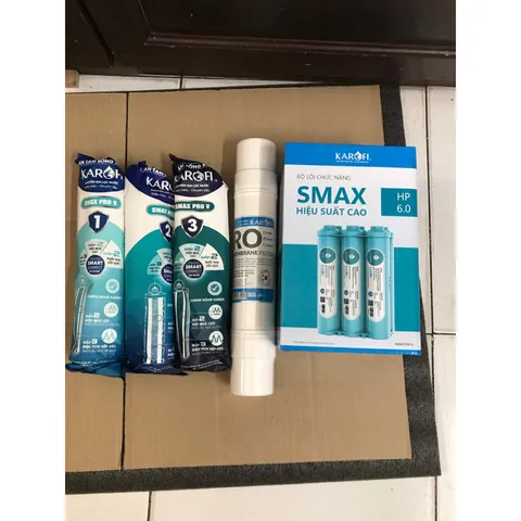 Bộ 10 Lõi Lọc Nước Karofi KAQ-X16 - Công Nghệ SMAX PRO V & Màng RO 100 GDP Hàn Quốc - Phụ Kiện Chính Hãng