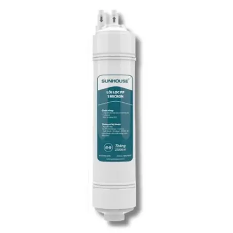 Lõi Đúc Số 3 SUNHOUSE - Lõi PP1 Micron Chính Hãng, Lõi Lọc Thô Thay Thế Cho Máy Lọc Nước SHA76214CK, SHA76215CK, SHA8849K