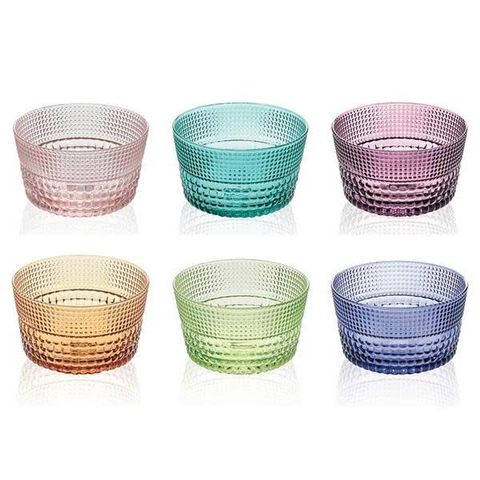 Bộ 6 bát IVV Speedy Coppetta 11cm – Tô nghệ thuật đa màu sắc cho chè, hoa quả, sữa chua, quà tặng hoàn hảo