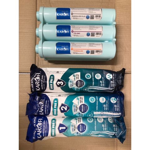 Bộ Lõi Lọc Nước RO Karofi 6.2 + Lõi 123 Smax Pro V Chính Hãng - Hiệu Suất Cao, Thay Thế Dễ Dàng, Tối Ưu Hóa Sức Khỏe Nước Uống
