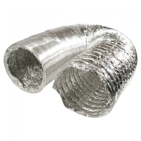 1 Mét Ống Bạc Mềm Phi 125mm - Ống Hút Khói Gia Đình, Chịu Nhiệt, Dễ Dàng Lắp Đặt Cho Bếp Nướng và Hệ Thống Thông Gió