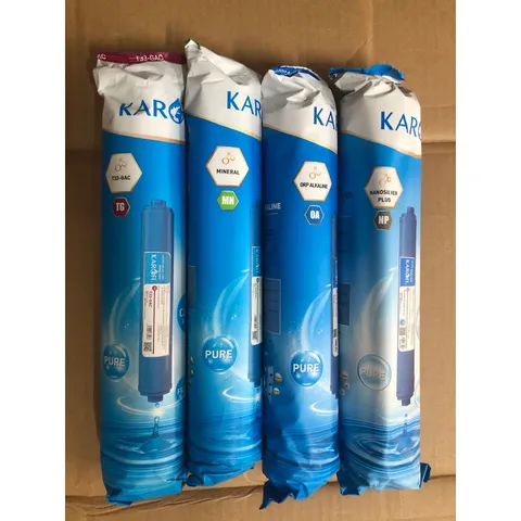 Bộ 4 Lõi Khoáng Karofi Cho Máy Lọc Nước RO KSI80-A - T33, Mineral, Alkaline, Nano Silver - Hàng Chính Hãng, Tăng Cường Sức Khỏe