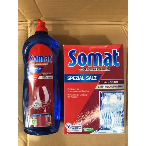 [COMBO] 2 Sản Phẩm SOMAT - [ Muối 1,2 KG + Nước Bóng 750ML] - Dùng cho máy rửa chén