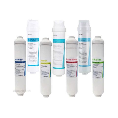Bộ 7 Lõi Lọc Nước TOSHIBA - Chính Hãng, Thay Thế Máy Nóng Lạnh, Lọc Cặn, Khử Clo, Cải Thiện Nước Uống