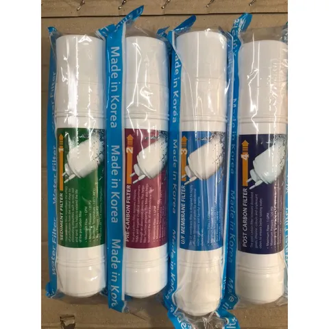 Bộ 4 Lõi Lọc Nước U/F - Loại Đầu U Nhập Khẩu Hàn Quốc - Lõi Lọc Sạch Vi Khuẩn cho Máy Lọc Nước, Nước Uống An Toàn