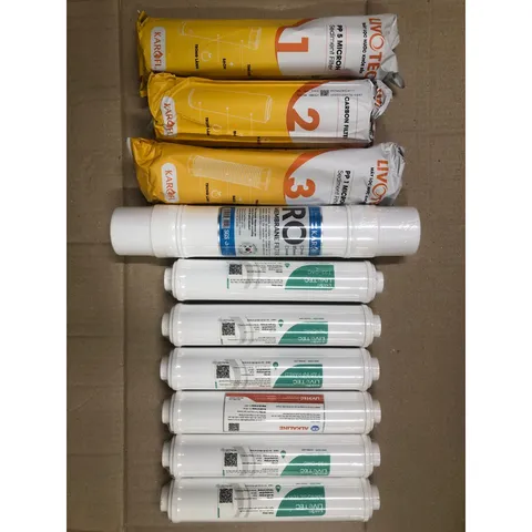 Bộ 10 Lõi Lọc LIVOTEC Chính Hãng - Lõi Thay Thế Máy Lọc Nước RO Karofi Livotec 506, 512 - Nước Sạch An Toàn Cho Gia Đình