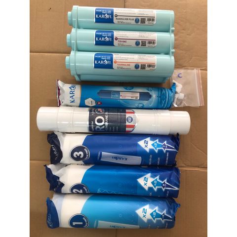Bộ 11 Lõi Lọc KAROFI Chính Hãng - Thay Thế Máy Lọc Nước KAE-S65 - Lọc Nước Sạch, An Toàn, Hiệu Quả Cao