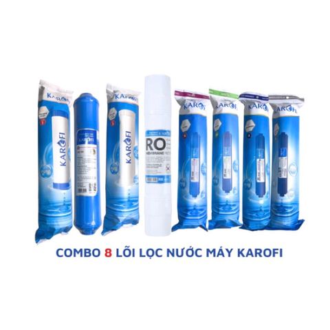 Bộ 8 Lõi Lọc Nước KAROFI Chính Hãng - Thay Thế Máy Lọc E8RO, H8RO - Lọc Sạch Hơn, Bảo Vệ Sức Khỏe Gia Đình