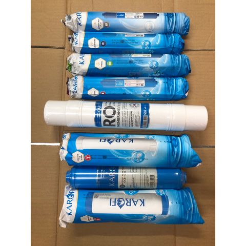 Bộ 8 Lõi Lọc Nước KAROFI Chính Hãng - Thay Thế Máy Lọc E8RO, H8RO - Lọc Sạch Hơn, Bảo Vệ Sức Khỏe Gia Đình