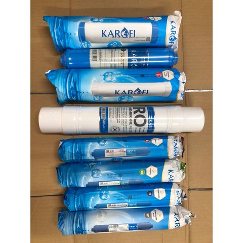Bộ 8 Lõi Lọc Nước KAROFI Chính Hãng - Thay Thế Máy Lọc E8RO, H8RO - Lọc Sạch Hơn, Bảo Vệ Sức Khỏe Gia Đình