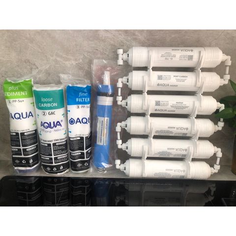 Bộ 10 Lõi Lọc Nước AQUA Chính Hãng - Thay Thế Máy Lọc RO, Bảo Đảm Nguồn Nước Sạch và An Toàn
