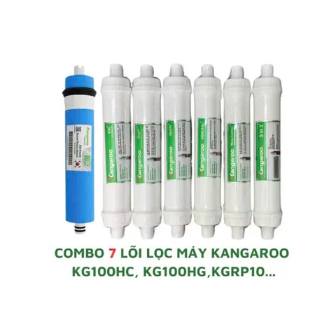Bộ 7 Lõi Lọc KANGAROO Hydrogen RO + 6 Lõi Chức Năng - Hàng Chính Hãng Cho Máy Lọc Nước Kangaroo