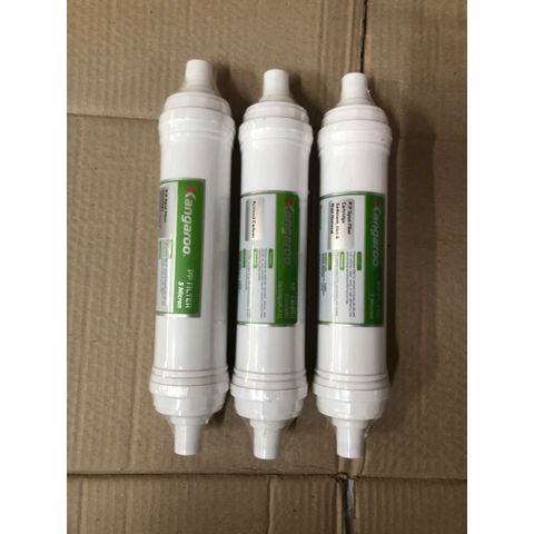 Bộ 3 Lõi Lọc Nước Chính Hãng KANGAROO 123 - Lõi PP 5 Micron, GAC Than Hoạt Tính, PP 1 Micron - Thay Thế Cho Máy Lọc Nước