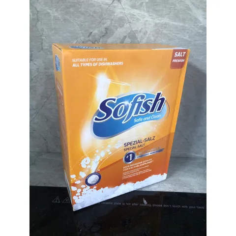 Viên Rửa Bát SOFISH 120 Viên + Muối 1,6Kg + Nước Bóng 500ML - Giải Pháp Tối Ưu Cho Máy Rửa Chén Hàng Chính Hãng