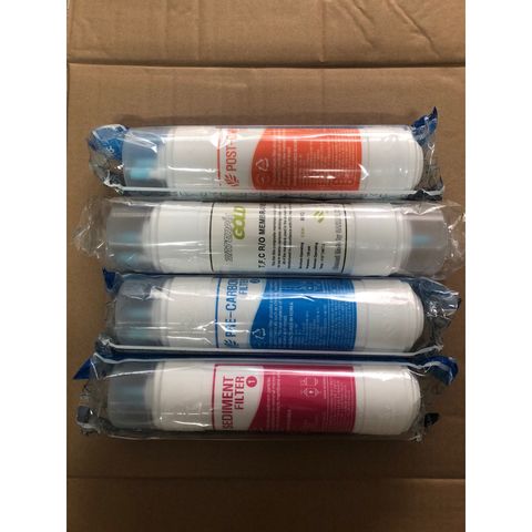 Bộ 4 Lõi Lọc Nước RO Hàn Quốc 8inch - Thay Thế Máy Lọc RO Newlife, Ryo - Lõi Sediment, Pre Carbon, RO Membrane, Post Carbon