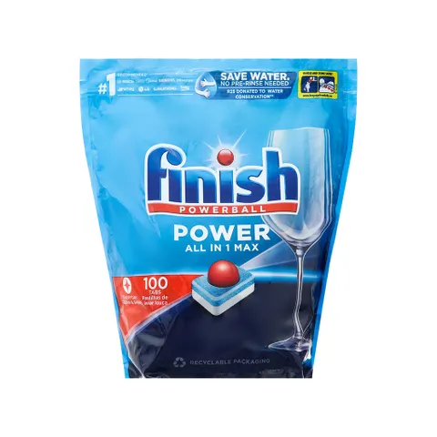 VIÊN RỬA BÁT FINISH POWER ALL IN 1 HƯƠNG SODA - TÚI 100 VIÊN - HÀNG CHÍNH HÃNG