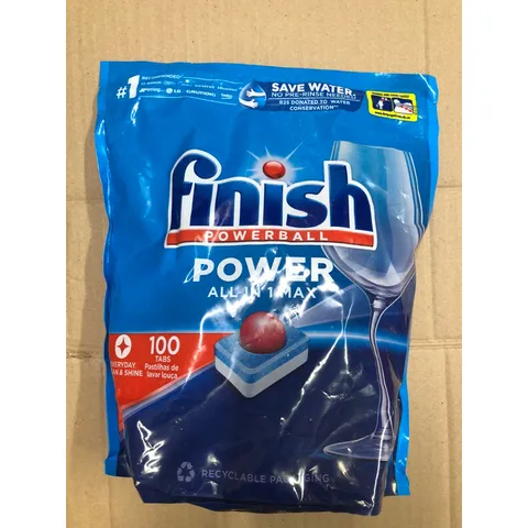 VIÊN RỬA BÁT FINISH POWER ALL IN 1 HƯƠNG SODA - TÚI 100 VIÊN - HÀNG CHÍNH HÃNG