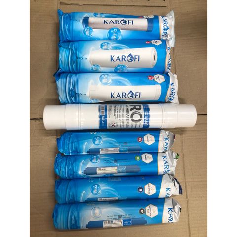 Bộ 8 Lõi Lọc Nước KAROFI Chính Hãng - Thay Thế Cho Máy ERO80 - Chất Lượng Cao, Khả Năng Lọc Ưu Việt, An Toàn Sức Khỏe
