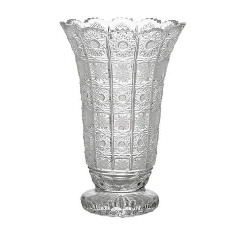 Lọ Hoa Pha Lê Chân Đế Bohemia M57 30,5cm - Đồ Trang Trí Tiệc Sang Trọng, Kiểu Dáng Châu Âu, Đường Nét Hoa Văn Tinh Xảo