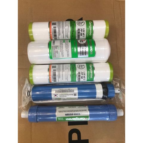Combo 5 Lõi Lọc Nước 12345 KANGAROO Chính Hãng - Thay Thế Máy Lọc Nước RO, Đảm Bảo Nguồn Nước Sạch, An Toàn