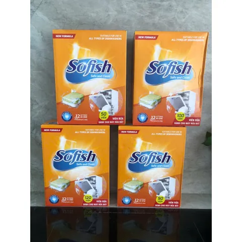 Viên Rửa Bát Sofish Chính Hãng - Hiệu Quả Làm Sạch Nhanh, Không Mùi, Tương Thích Với Máy Rửa Chén Bosch, Teka, Hafele, Malloca, Candy