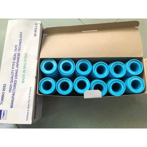 Băng Keo Non TOMBO 9082 - Hộp 60 Cuộn PTFE Chịu Nhiệt, Chất Lượng Cao, Giải Pháp Làm Kín Ống Nước, Ống Thép, Nhôm