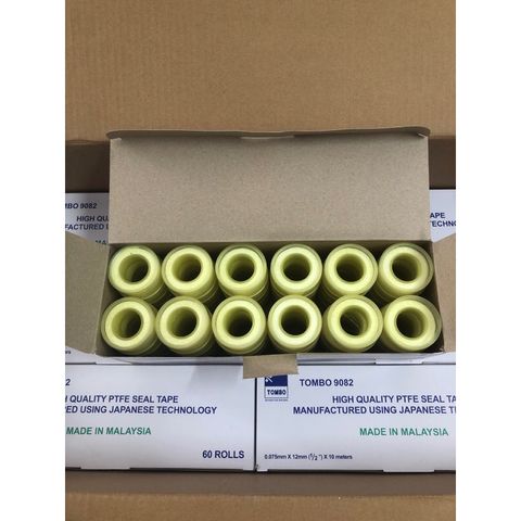Băng Keo Non TOMBO 9082 - Hộp 60 Cuộn PTFE Chịu Nhiệt, Chất Lượng Cao, Giải Pháp Làm Kín Ống Nước, Ống Thép, Nhôm