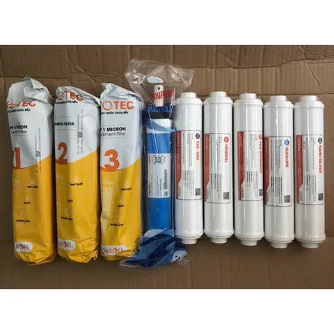 Bộ Lõi Lọc Nước RO LIVOTEC Karofi [COMBO 9 Lõi] - Chính Hãng, Thay Thế Máy Lọc Nước RO Từ Karofi, Kangaroo, SUNHOUSE