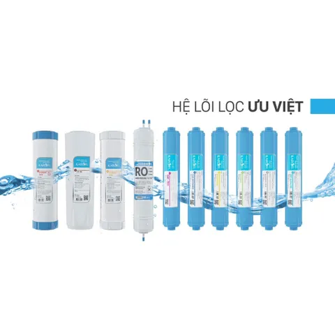 Bộ 10 Lõi Lọc Nước Karofi Chính Hãng - Thay Thế Máy Lọc RO, Lõi Smax Duo, Màng RO Hàn Quốc, Hỗ Trợ Nước Sạch Khỏe