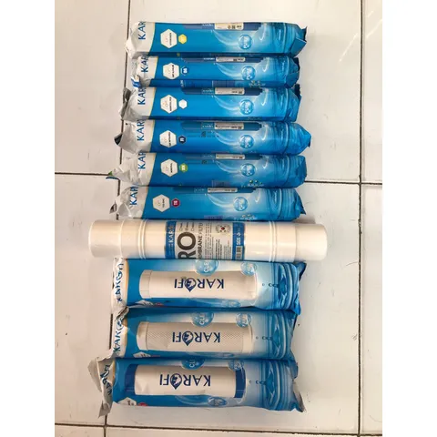 Bộ 10 Lõi Lọc Nước Karofi Chính Hãng - Thay Thế Máy Lọc RO, Lõi Smax Duo, Màng RO Hàn Quốc, Hỗ Trợ Nước Sạch Khỏe