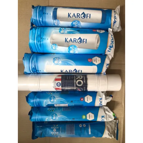 Combo 7 Lõi Lọc Karofi Chính Hãng Dùng Cho Máy O-D138 - Lõi PP, Than Hoạt Tính, RO, Nano Bạc, Lõi Khoáng Tự Nhiên Chất Lượng Cao