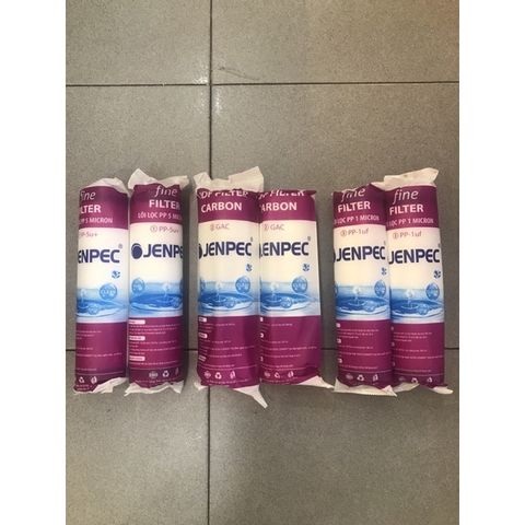 Combo 2 Bộ Lõi Lọc Nước JENPEC - Thay Thế Lõi 1, Lõi 2, Lõi 3 Chính Hãng, Loại Bỏ Tạp Chất Hiệu Quả