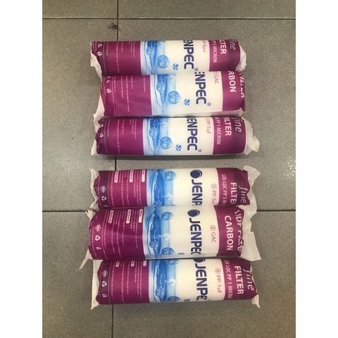 Combo 2 Bộ Lõi Lọc Nước JENPEC - Thay Thế Lõi 1, Lõi 2, Lõi 3 Chính Hãng, Loại Bỏ Tạp Chất Hiệu Quả