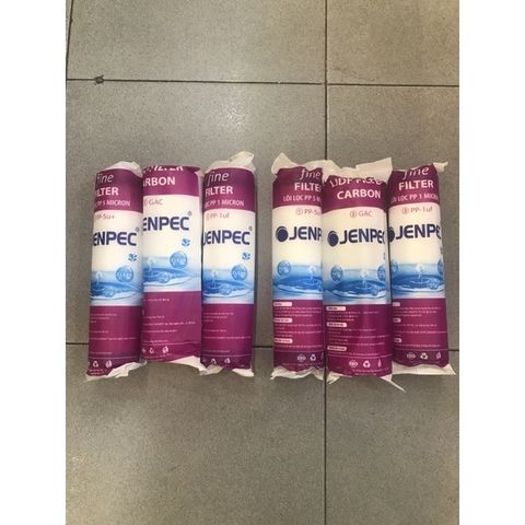 Combo 2 Bộ Lõi Lọc Nước JENPEC - Thay Thế Lõi 1, Lõi 2, Lõi 3 Chính Hãng, Loại Bỏ Tạp Chất Hiệu Quả