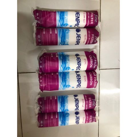 Combo 2 Bộ Lõi Lọc Nước JENPEC - Thay Thế Lõi 1, Lõi 2, Lõi 3 Chính Hãng, Loại Bỏ Tạp Chất Hiệu Quả