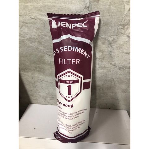 Lõi Lọc Nước Số 1 JENPEC - PP5 Micron Chính Hãng, Loại Bỏ Bùn Đất và Rỉ Sét - Dụng Cụ Lọc Nước RO Gia Đình