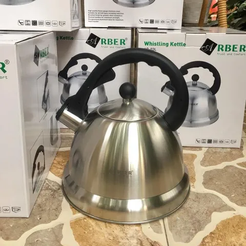 Ấm Đun Nước Arber Inox 304 - Đun Được Cho Mọi Loại Bếp, Thiết Kế Hiện Đại, Còi Báo Hiệu Sôi, An Toàn Cho Sức Khỏe