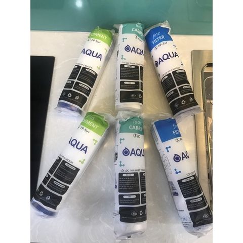 Combo 2 Bộ Lõi Lọc 123 Aqua - Thay Thế Lõi RO Chính Hãng, Gồm 2 Lõi 1, 2 Lõi 2, 2 Lõi 3 cho Nguồn Nước Sạch